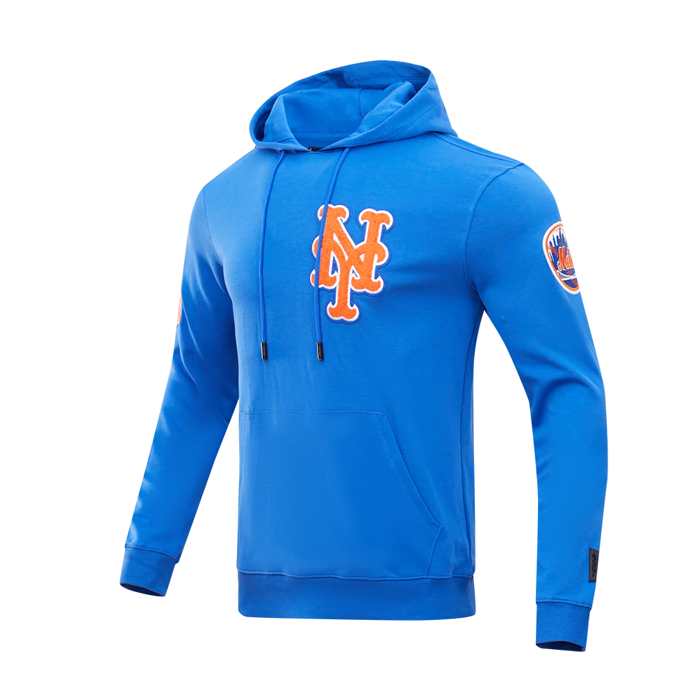 MLB NEW YORK METS CLASSIC CHENILLE MEN'S PULLOVER HOODIE (ROYAL BLUE) - Image 2