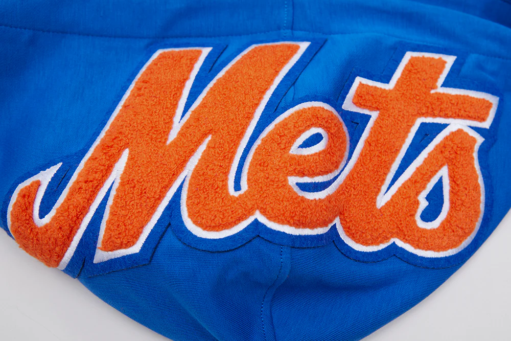 MLB NEW YORK METS CLASSIC CHENILLE MEN'S PULLOVER HOODIE (ROYAL BLUE) - Image 9