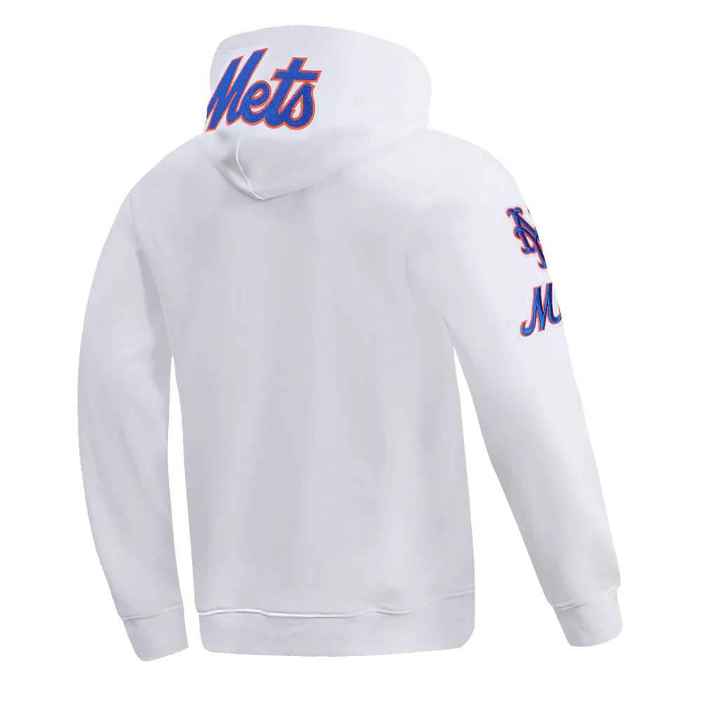MLB NEW YORK METS MEN'S PULLOVER HOODIE(WHITE) - Image 4