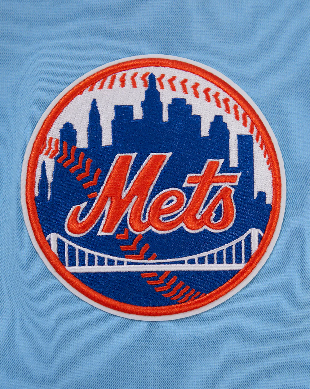 MLB NEW YORK METS CLASSIC CHENILLE MEN'S FULL ZIP PULLOVER HOODIE (UNIVERSITY BLUE) - Image 7