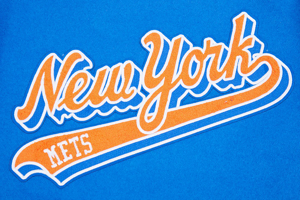 MLB NEW YORK METS SCRIPT TAIL MEN'S RIB WOOL VARSITY (ROYAL/ORANGE/ROYAL) - Image 9