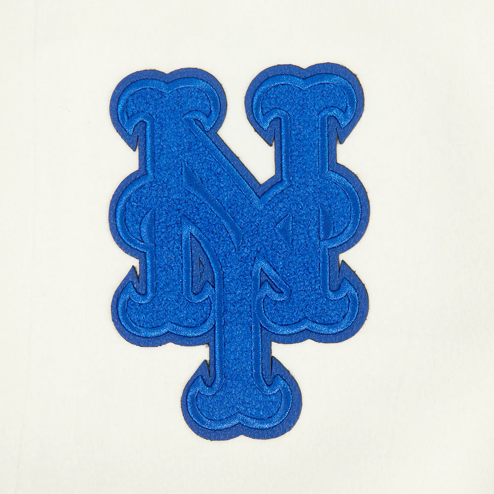 MLB NEW YORK METS TRIPLE TONAL VARSITY JACKET (EGGSHELL) - Image 6
