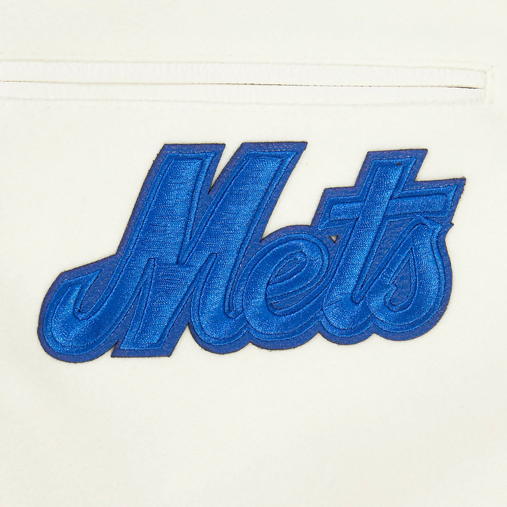MLB NEW YORK METS TRIPLE TONAL VARSITY JACKET (EGGSHELL) - Image 7