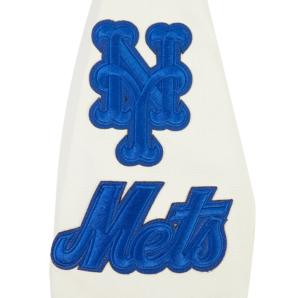 MLB NEW YORK METS TRIPLE TONAL VARSITY JACKET (EGGSHELL) - Image 9