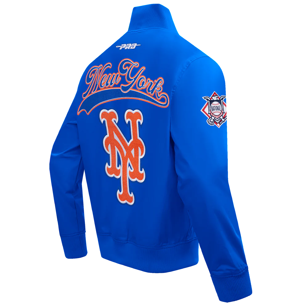 MLB NEW YORK METS LIVING LARGE MEN'S TWILL JACKET (ROYAL BLUE) - Image 4