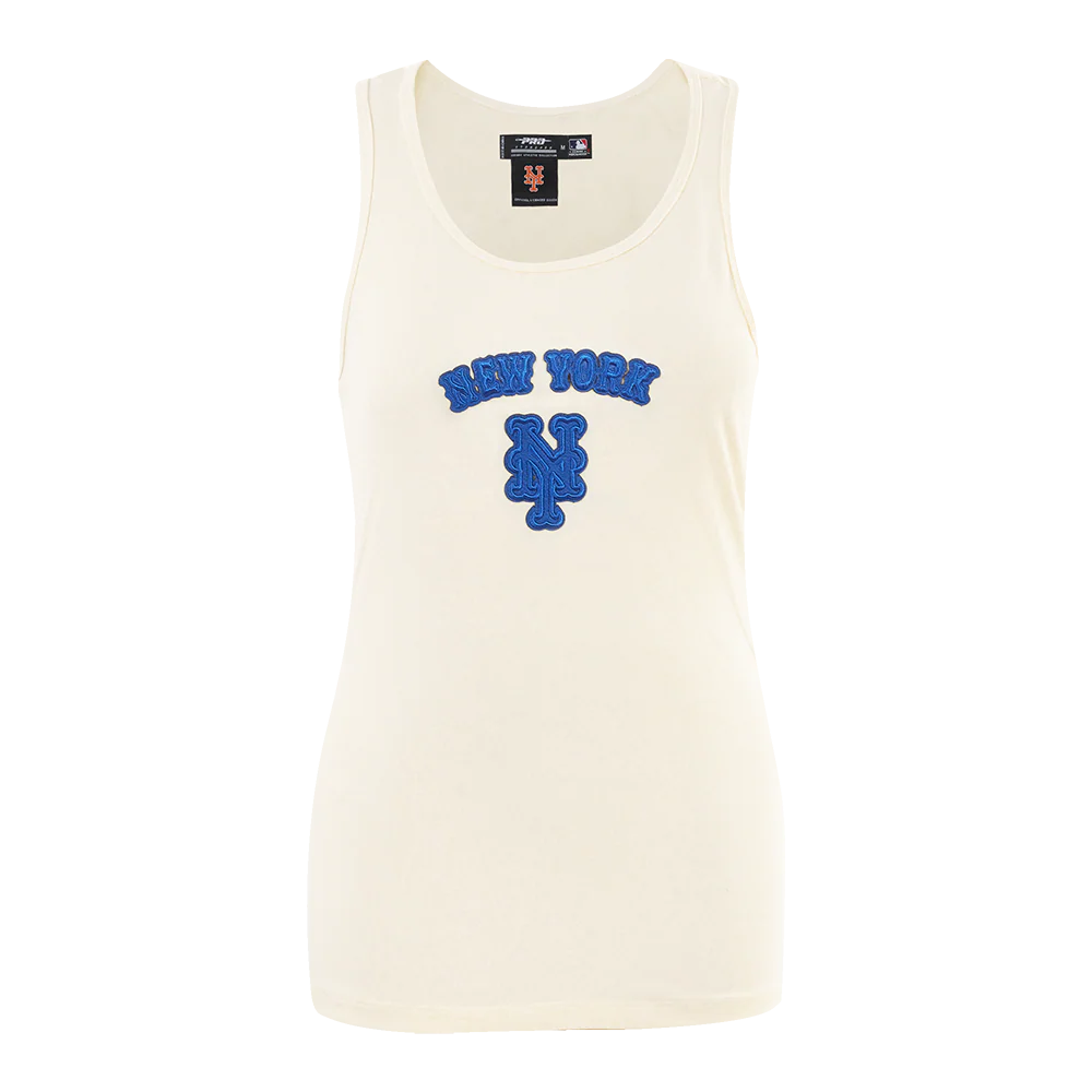 MLB NEW YORK METS TRIPLE TONAL RELAXED FIT WOMEN'S RACERBACK (EGGSHELL)