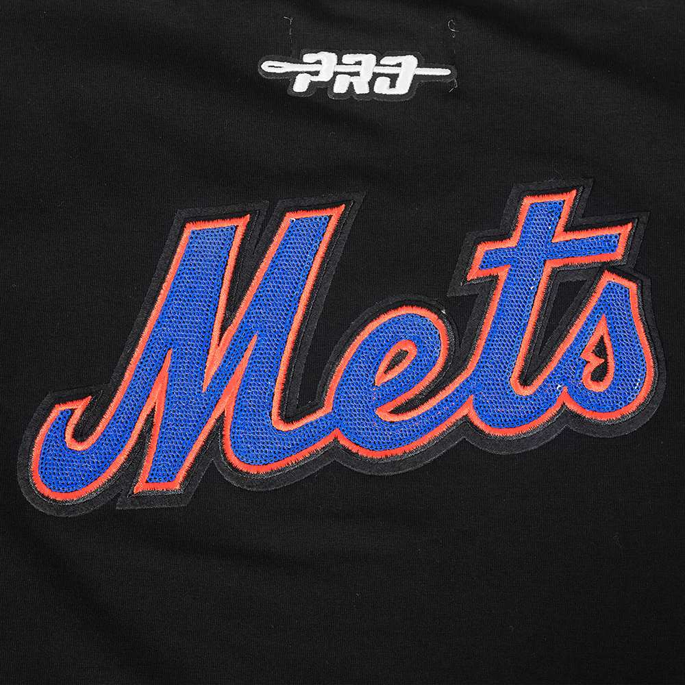 MLB NEW YORK METS GAME DAY CLASSICS WOMEN'S SINGLE JERSEY BABY DOLL TOP (BLACK) - Image 9