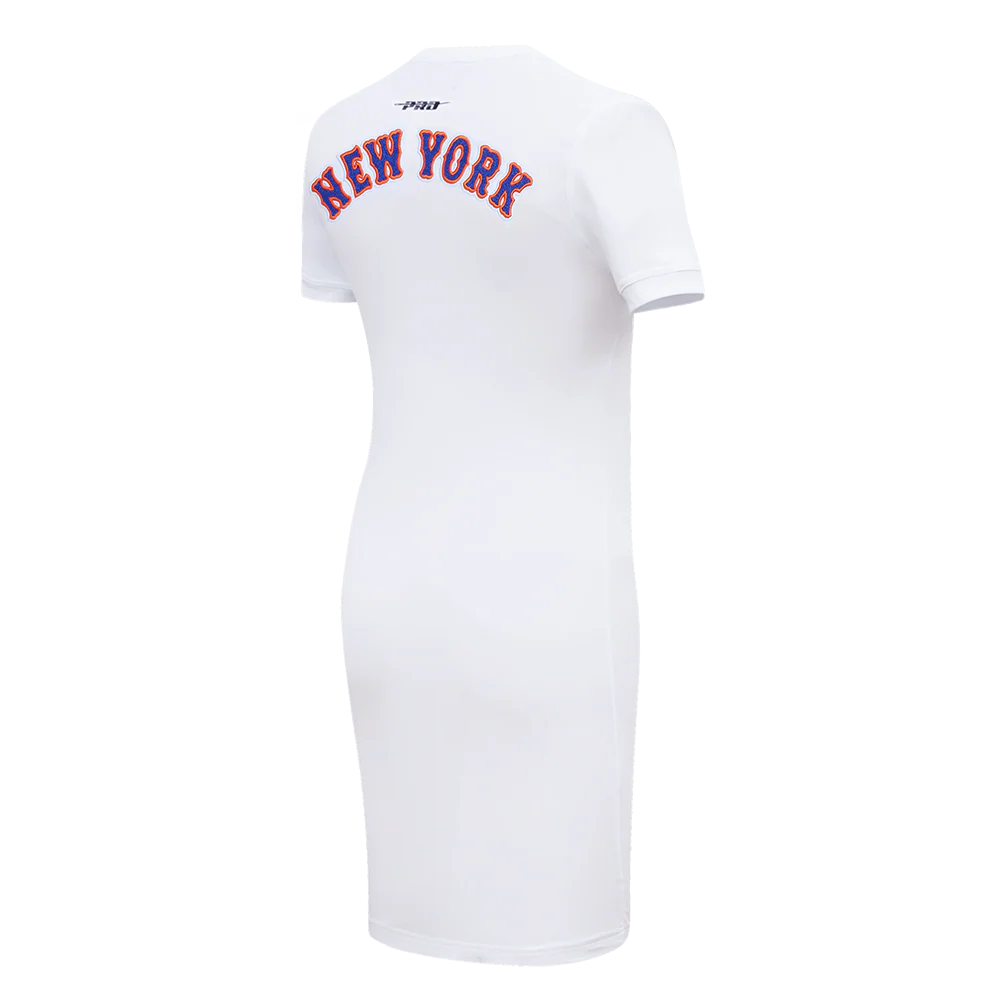 MLB NEW YORK METS CLASSIC WOMEN'S BODYCON DRESS (WHITE) - Image 4