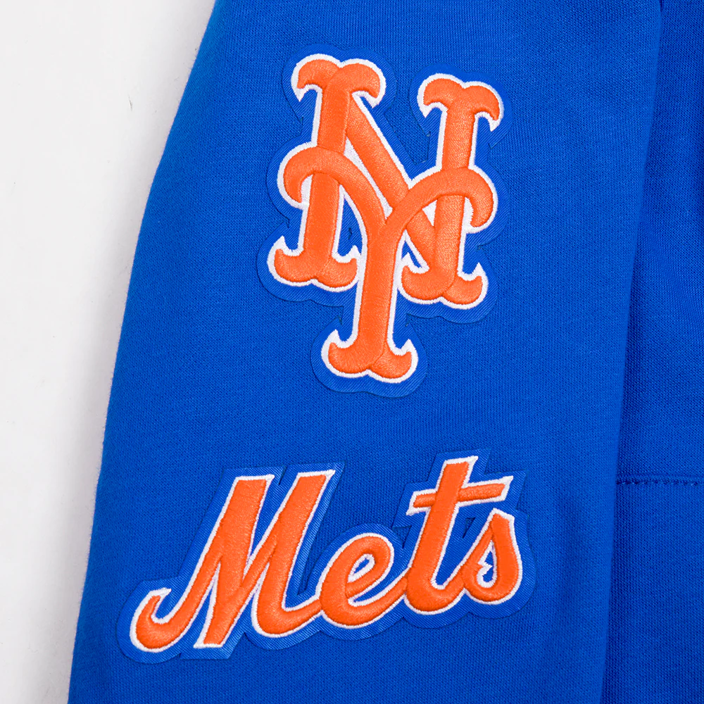 MLB NEW YORK METS CLASSIC BIG BOYS FLEECE FZ HOODIE (ROYAL BLUE) - Image 7