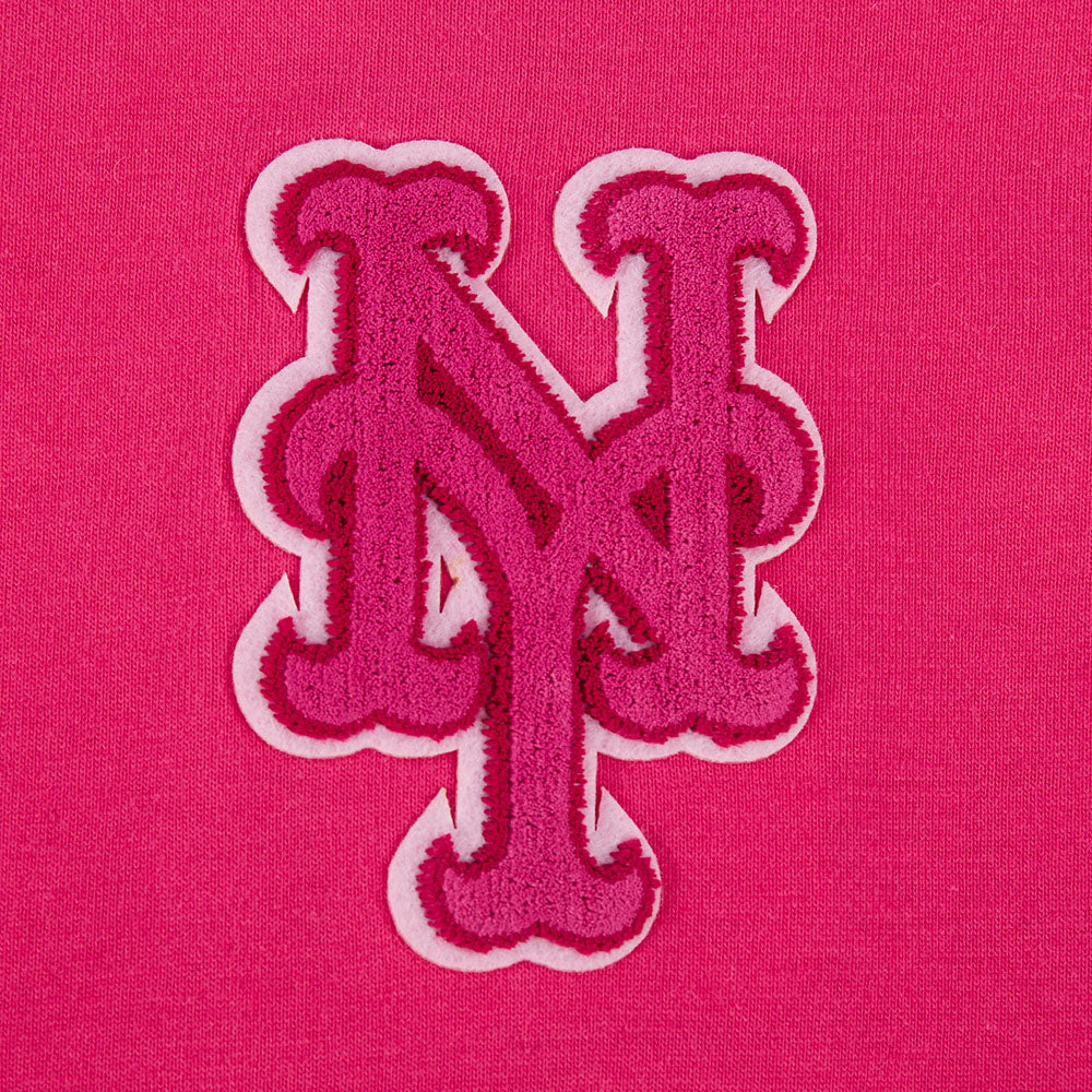 MLB NEW YORK METS CLASSIC TRIPLE PINK BIG GIRL'S TEE DRESS (BEETROOT PURPLE) - Image 6