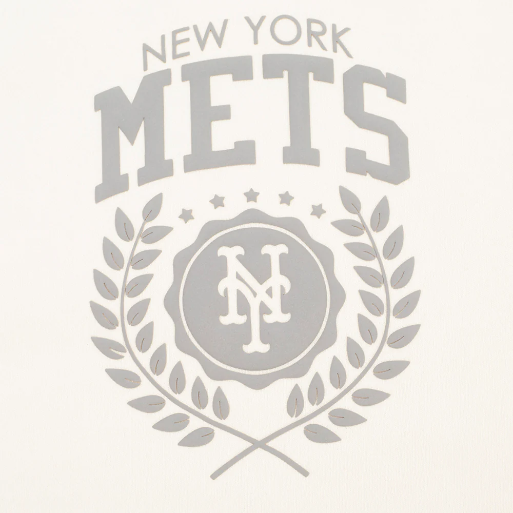 MLB NEW YORK METS STREET TEAM WOMEN'S FLC CREWNECK (EGGSHELL) - Image 7