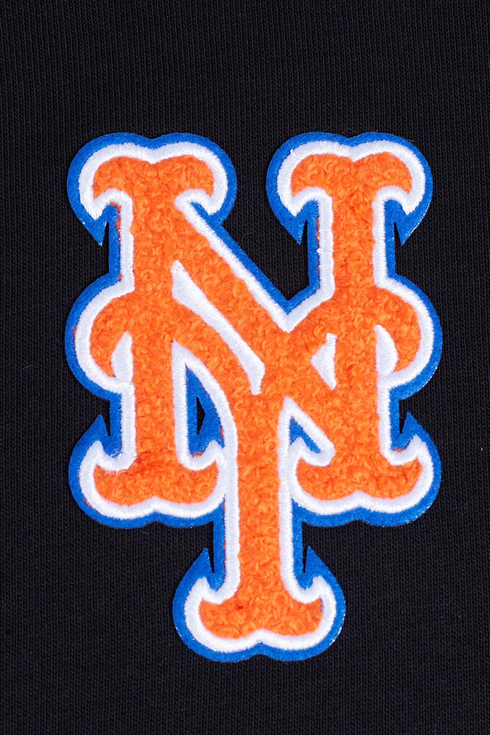 MLB NEW YORK METS CLASSIC WOMEN'S CROPPED PULLOVER HOODIE (BLACK) - Image 5