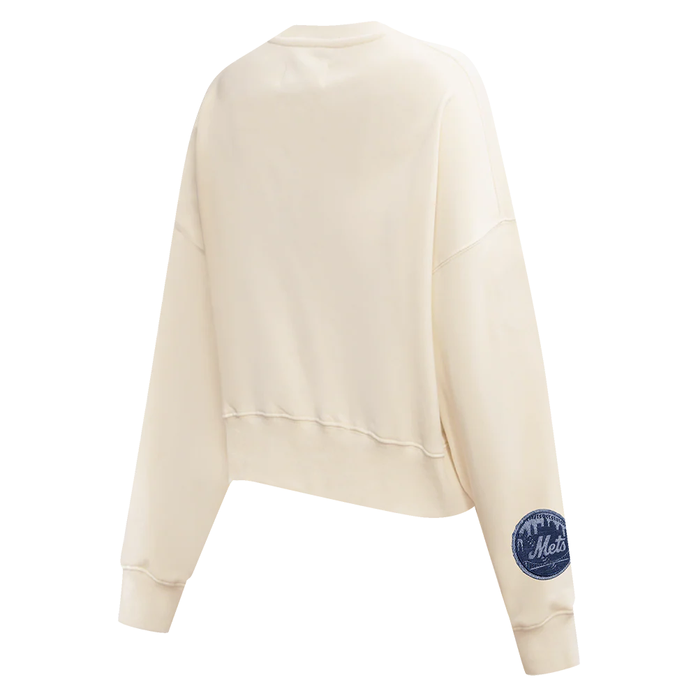 MLB NEW YORK METS VARSITY BLUES WOMEN'S CREWNECK (LINEN) - Image 4