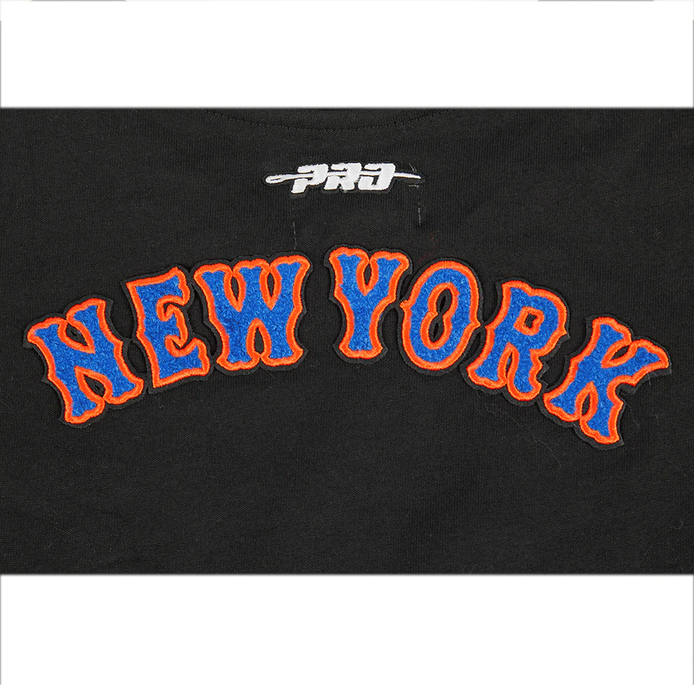 MLB NEW YORK METS CLASSIC LITTLE GIRLS SHORT SLEEVE BOXY TOP (BLACK) - Image 7