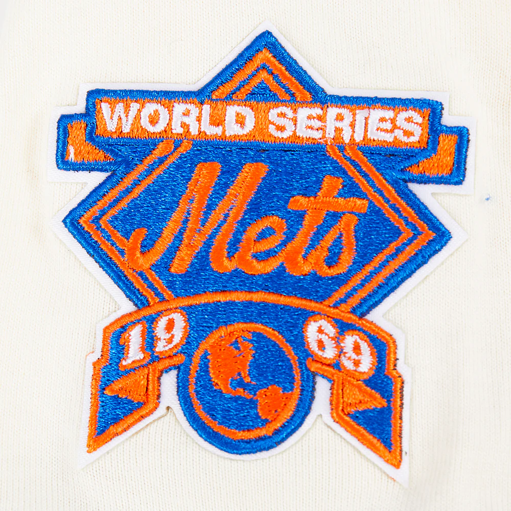 MLB NEW YORK METS RETRO CLASSIC TODDLER BOYS SHORT SLEEVE STRIPED RIB TOP (EGGSHELL/ROYAL BLUE) - Image 6