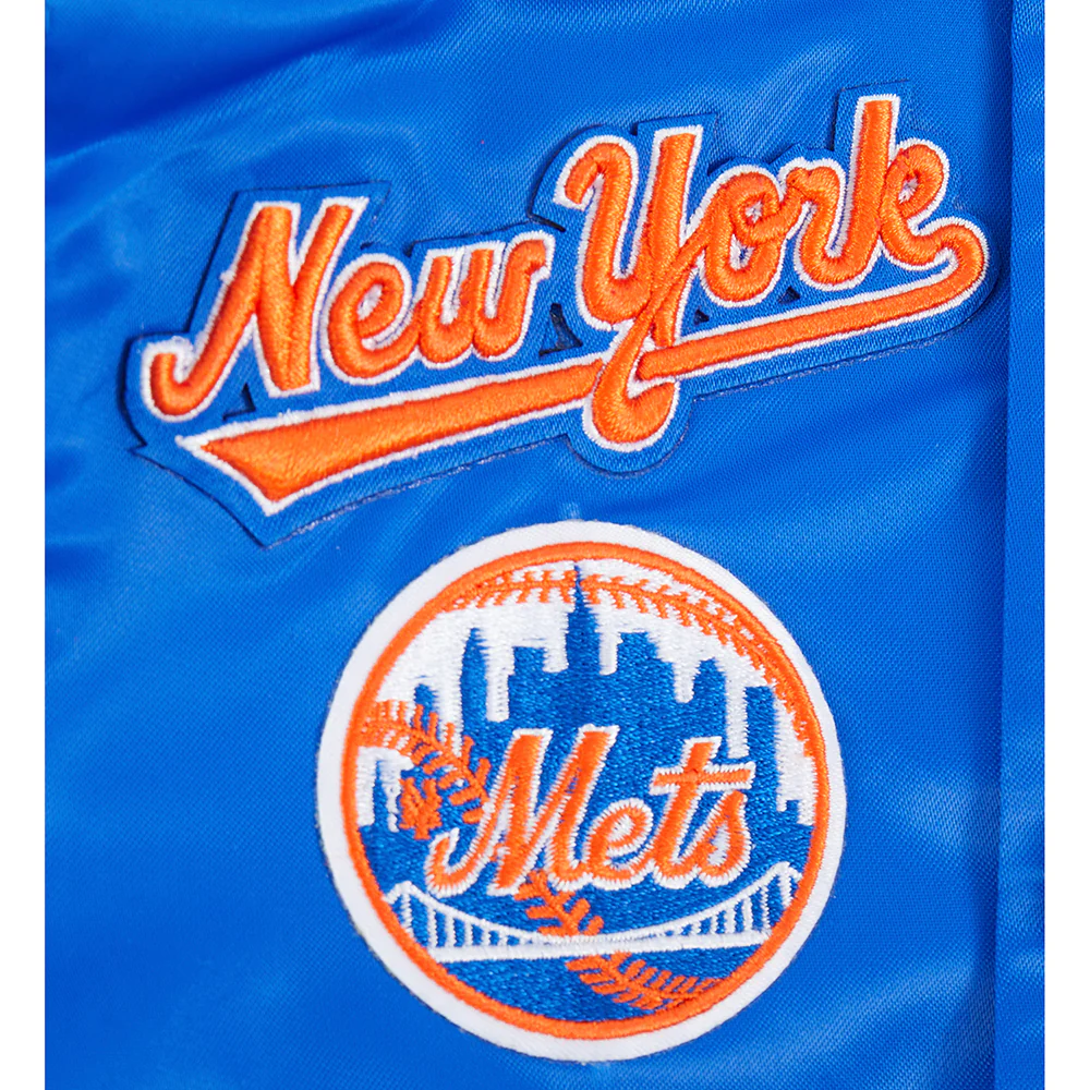 MLB NEW YORK METS RETRO CLASSIC TODDLER BOYS RIB SATIN JACKET (ROYAL/ORANGE/ROYAL) - Image 8