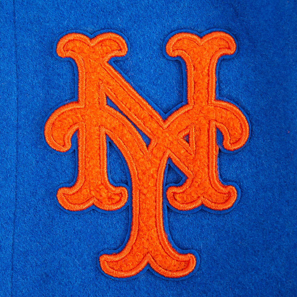 MLB NEW YORK METS RETRO CLASSIC TODDLER BOYS RIB WOOL VARSITY JACKET (ROYAL/ORANGE/ROYAL) - Image 5