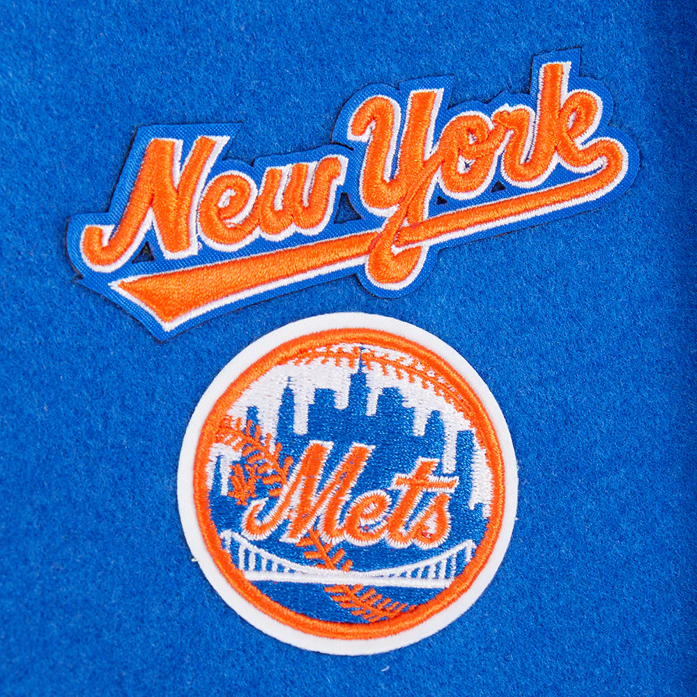 MLB NEW YORK METS RETRO CLASSIC TODDLER BOYS RIB WOOL VARSITY JACKET (ROYAL/ORANGE/ROYAL) - Image 6