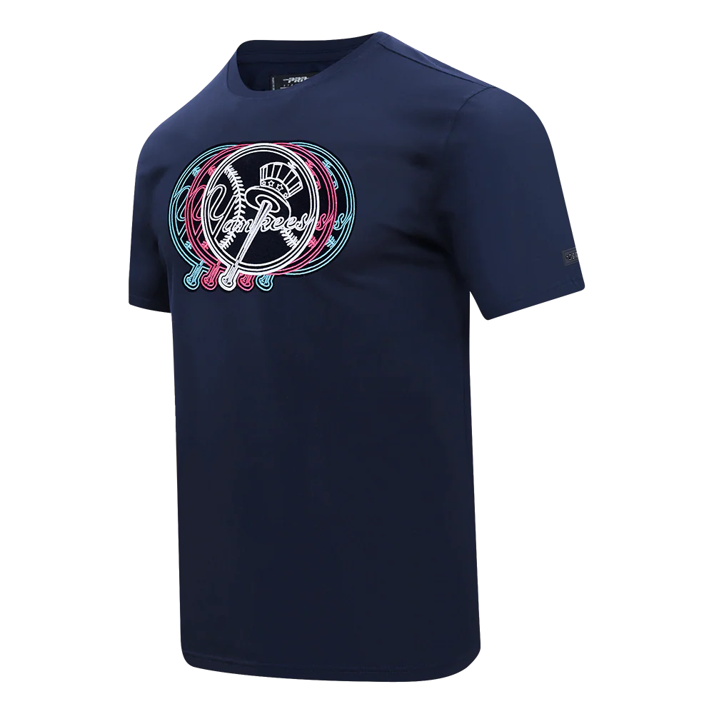 MLB NEW YORK YANKEES ECHO LOGO MEN'S SINGLE JERSEY TOP (MIDNIGHT NAVY) - Image 2
