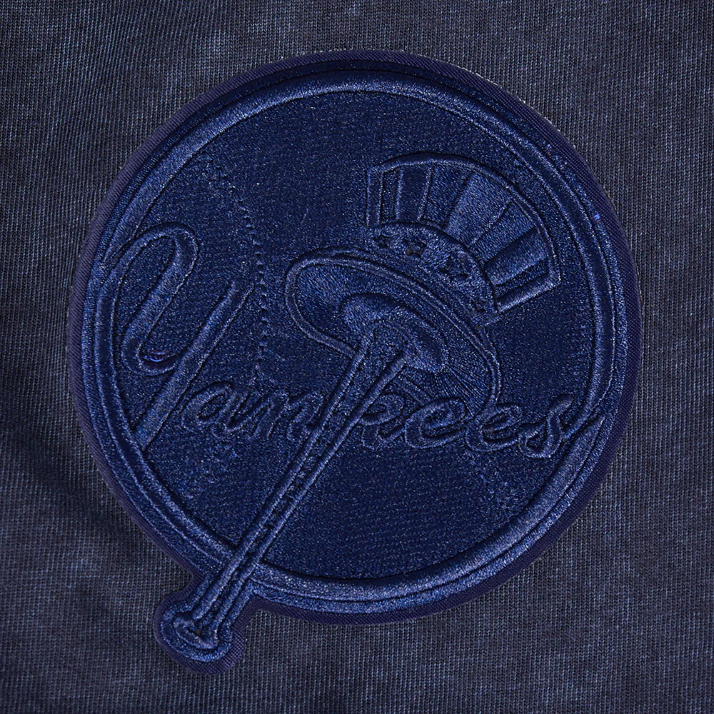 MLB NEW YORK YANKEES WASHED CLASSIC MEN'S ENZYME WASH DROP SHOULDER TEE (WASHED MIDNIGHT NAVY) - Image 6
