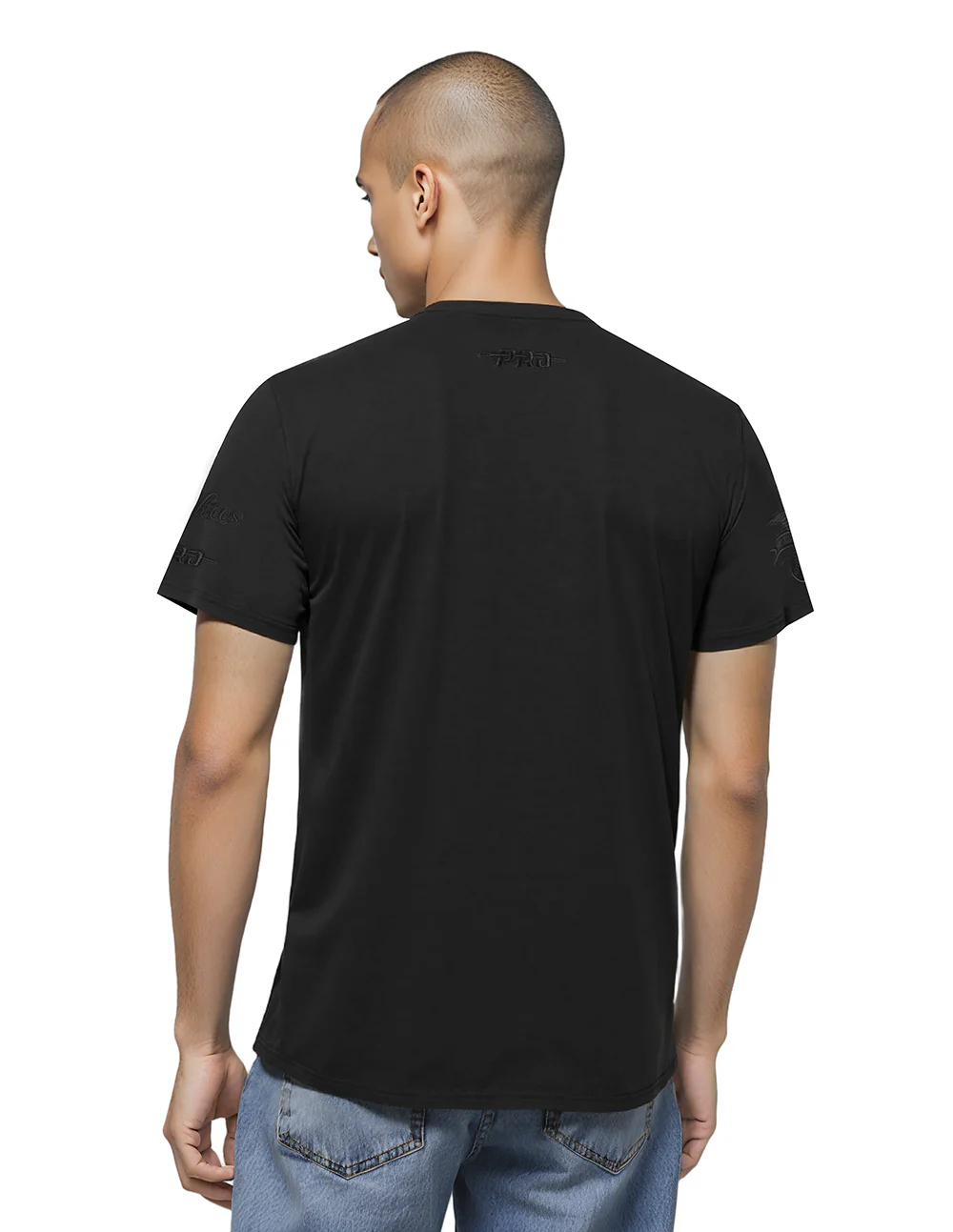 MLB NEW YORK YANKEES BLACKOUT MEN'S CJ DROP SHOULDER TEE (BLACK) - Image 2