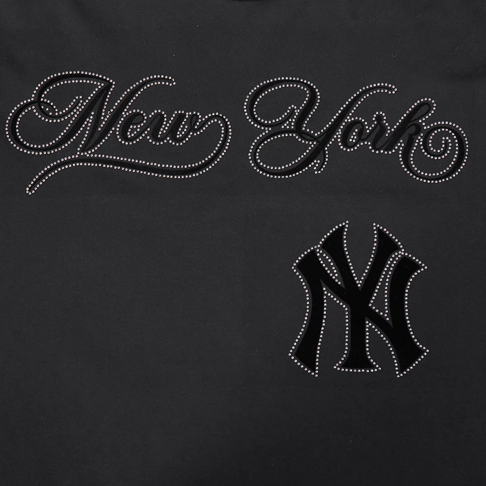 MLB NEW YORK YANKEES BLACKOUT MEN'S CJ DROP SHOULDER TEE (BLACK) - Image 9