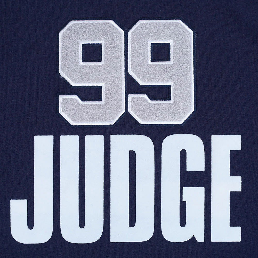 MLB NEW YORK YANKEES AARON JUDGE #99 CLASSIC MEN'S SHORT SLEEVE PULLOVER HOODIE (MIDNIGHT NAVY) - Image 8