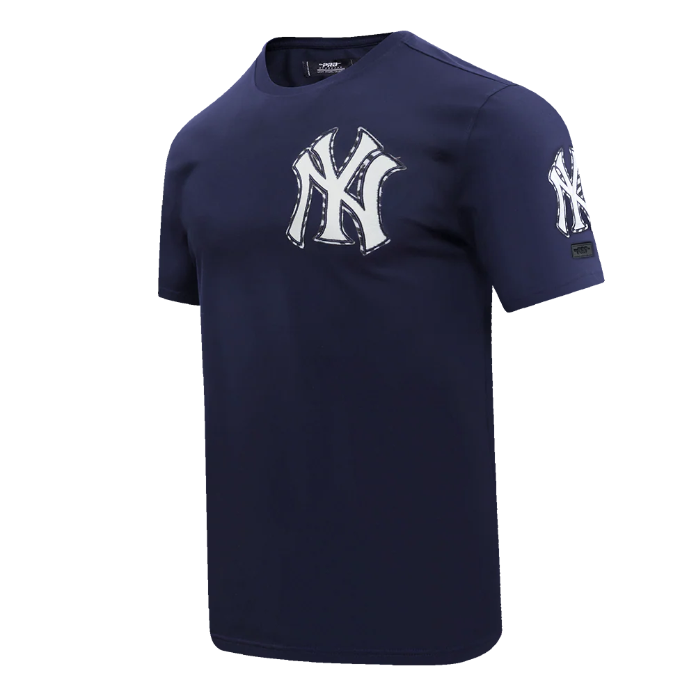 MLB NEW YORK YANKEES ANIMAL PRINT SINGLE JERSEY MEN'S TEE (MIDNIGHT NAVY) - Image 2