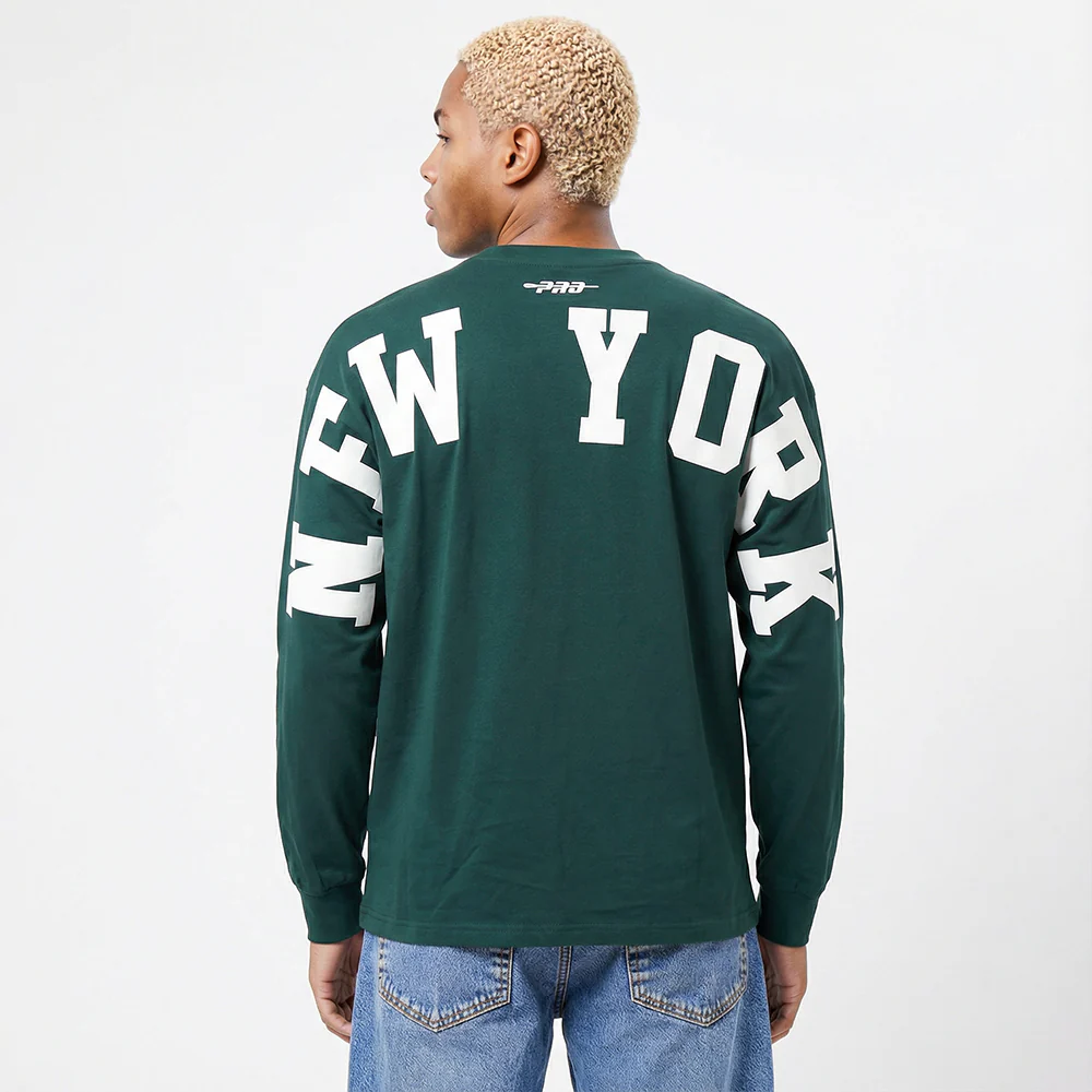 MLB NEW YORK YANKEES WINGSPAN MEN'S DROP SHOULDER LS TEE (FOREST GREEN)