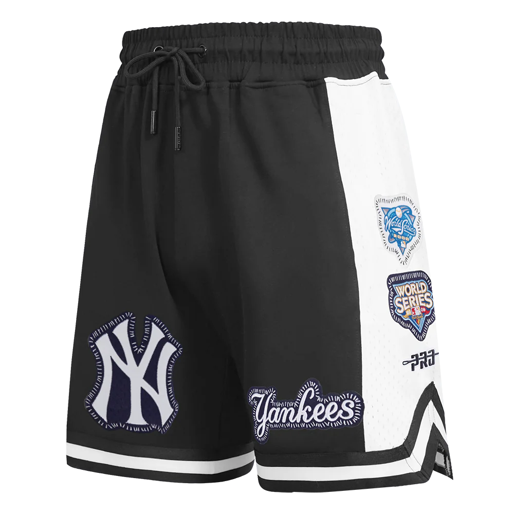 MLB NEW YORK YANKEES DIY PICK STITCH MEN'S DOUBLE KNIT 2.0 SHORT (BLACK) - Image 7