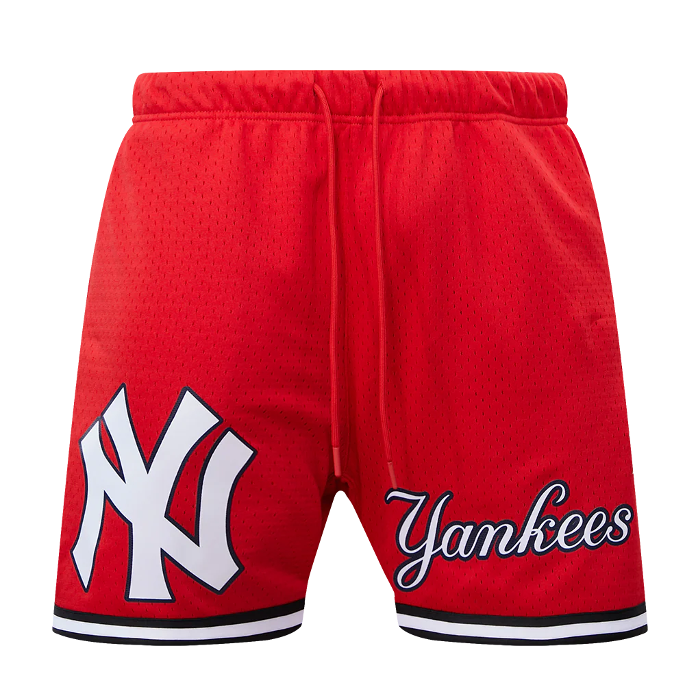 MLB NEW YORK YANKEES LOGO MEN'S MESH SHORT (RED) - Image 10