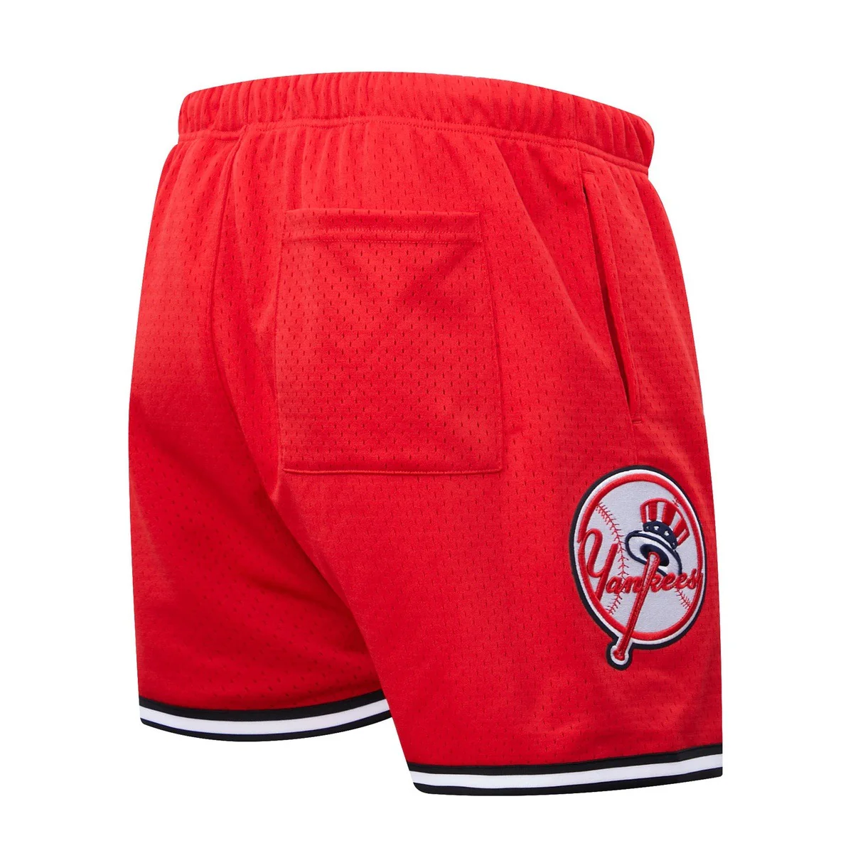 MLB NEW YORK YANKEES LOGO MEN'S MESH SHORT (RED) - Image 3