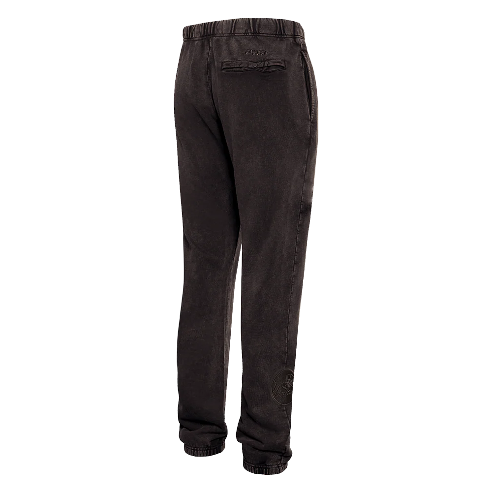 MLB NEW YORK YANKEES WASHED CLASSIC MEN'S ENZYME WASH RELAXED FT SWEATPANT (WASHED BROWN) - Image 3