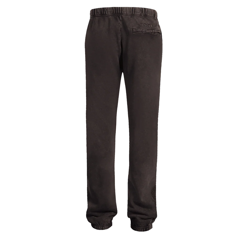 MLB NEW YORK YANKEES WASHED CLASSIC MEN'S ENZYME WASH RELAXED FT SWEATPANT (WASHED BROWN) - Image 4