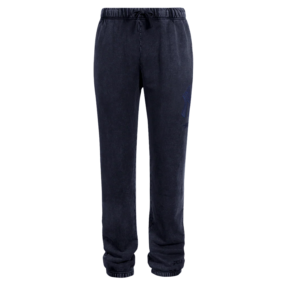 MLB NEW YORK YANKEES WASHED CLASSIC MEN'S ENZYME WASH RELAXED FIT SWEATPANT (WASHED MIDNIGHT NAVY) - Image 2
