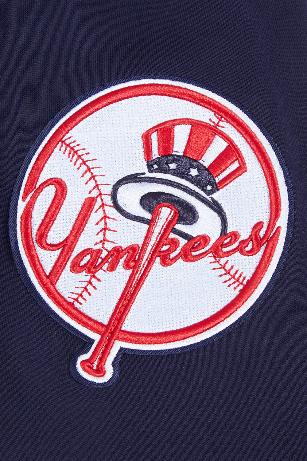 MLB NEW YORK YANKEES TEAM PENNATS MEN'S RIB FLC PO HOODIE (MIDNIGHT NAVY) - Image 6