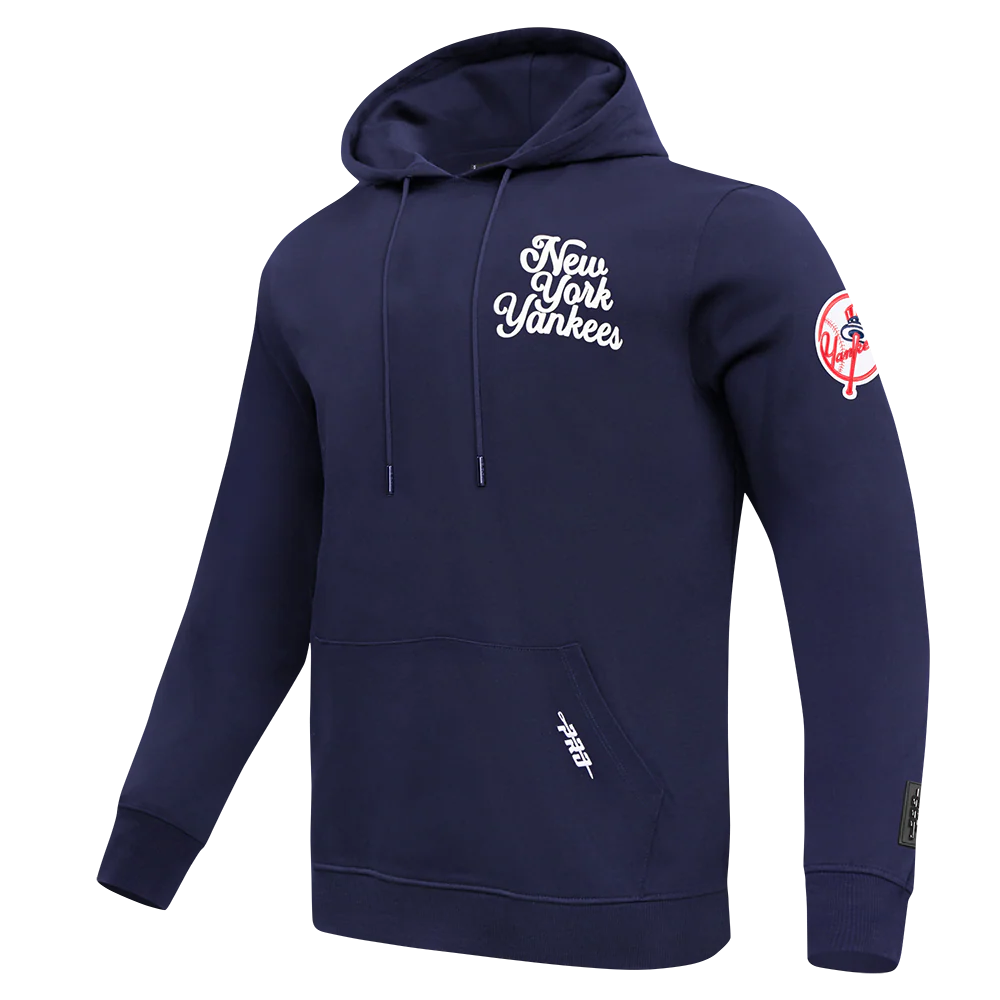 MLB NEW YORK YANKEES SOUVENIR MEN'S FLEECE PULLOVER HOODIE (MIDNIGHT NAVY) - Image 2