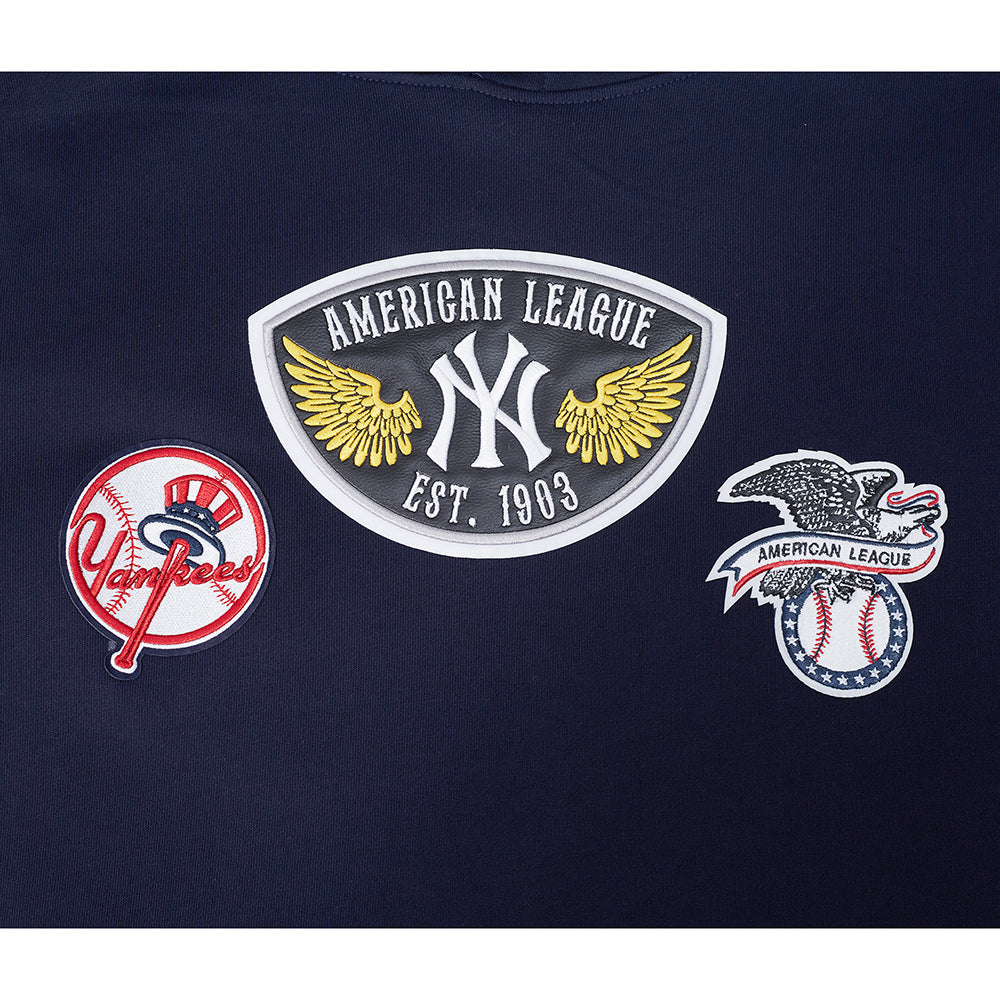 MLB NEW YORK YANKEES BORN FOR SPORT MEN'S FLC PO HOODIE (MIDNIGHT NAVY) - Image 6