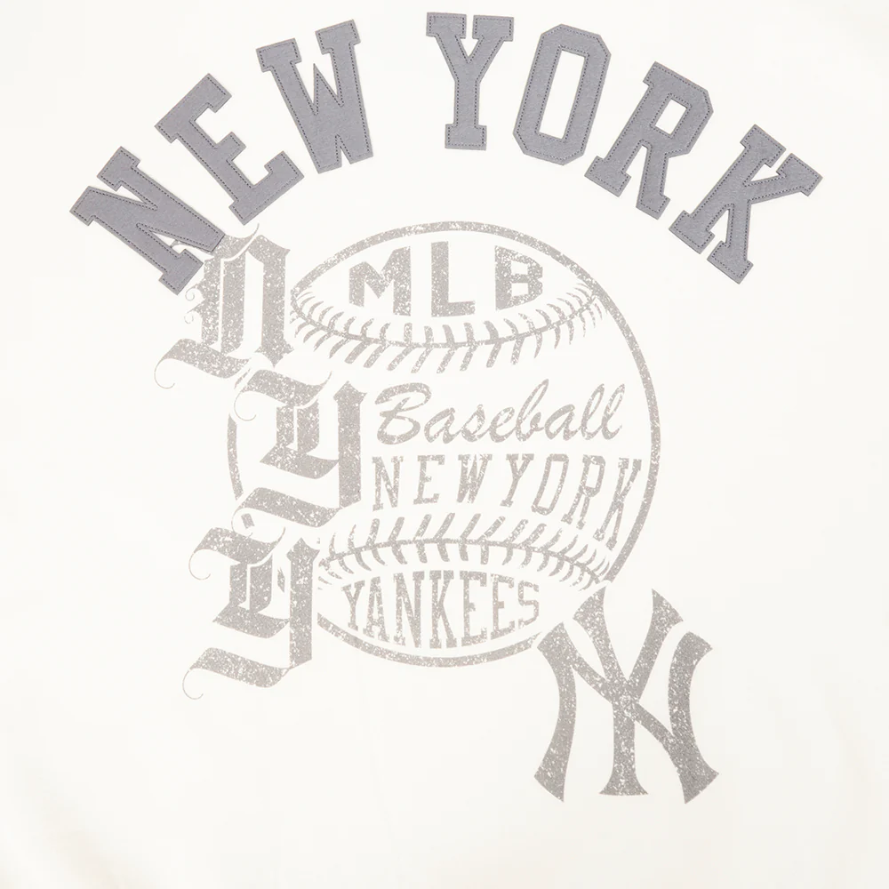 MLB NEW YORK YANKEES STREET TEAM MEN'S DROP SHOULDER FLC CREWNECK (EGGSHELL) - Image 8