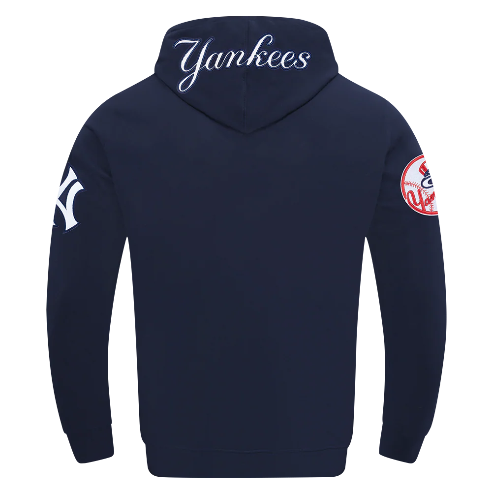 MLB NEW YORK YANKEES GERRIT COLE #45 CLASSIC PLAYER NAME AND NUMBER MEN'S DOUBLE KNIT PULLOVER HOODIE (MIDNIGHT NAVY) - Image 4