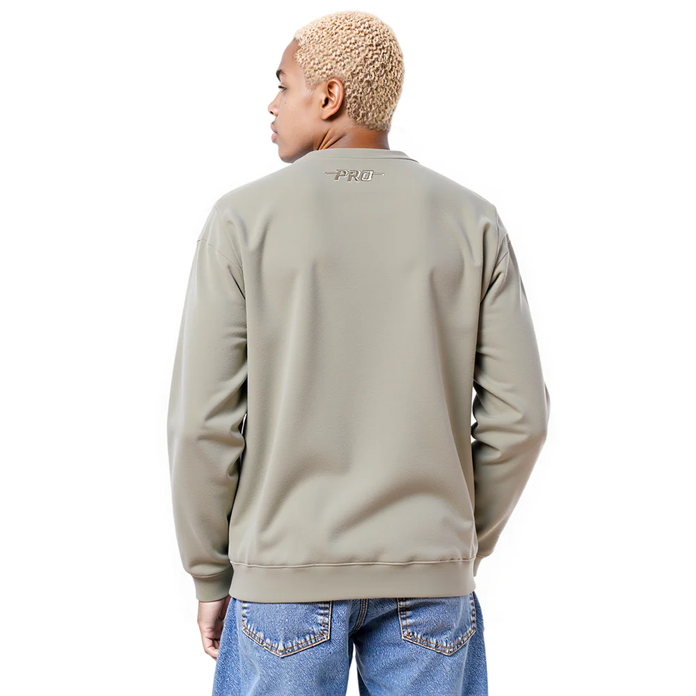 MLB NEW YORK YANKEES WINGSPAN MEN'S DROP SHOULDER FLC CREWNECK (TAUPE) - Image 5