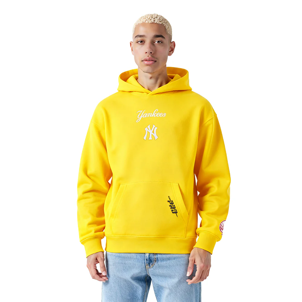 MLB NEW YORK YANKEES WINGSPAN MEN'S DROP SHOULDER FLC PO HOODIE (YELLOW) - Image 2