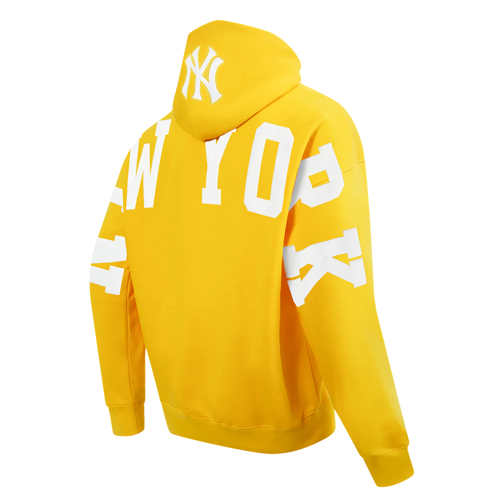 MLB NEW YORK YANKEES WINGSPAN MEN'S DROP SHOULDER FLC PO HOODIE (YELLOW) - Image 6