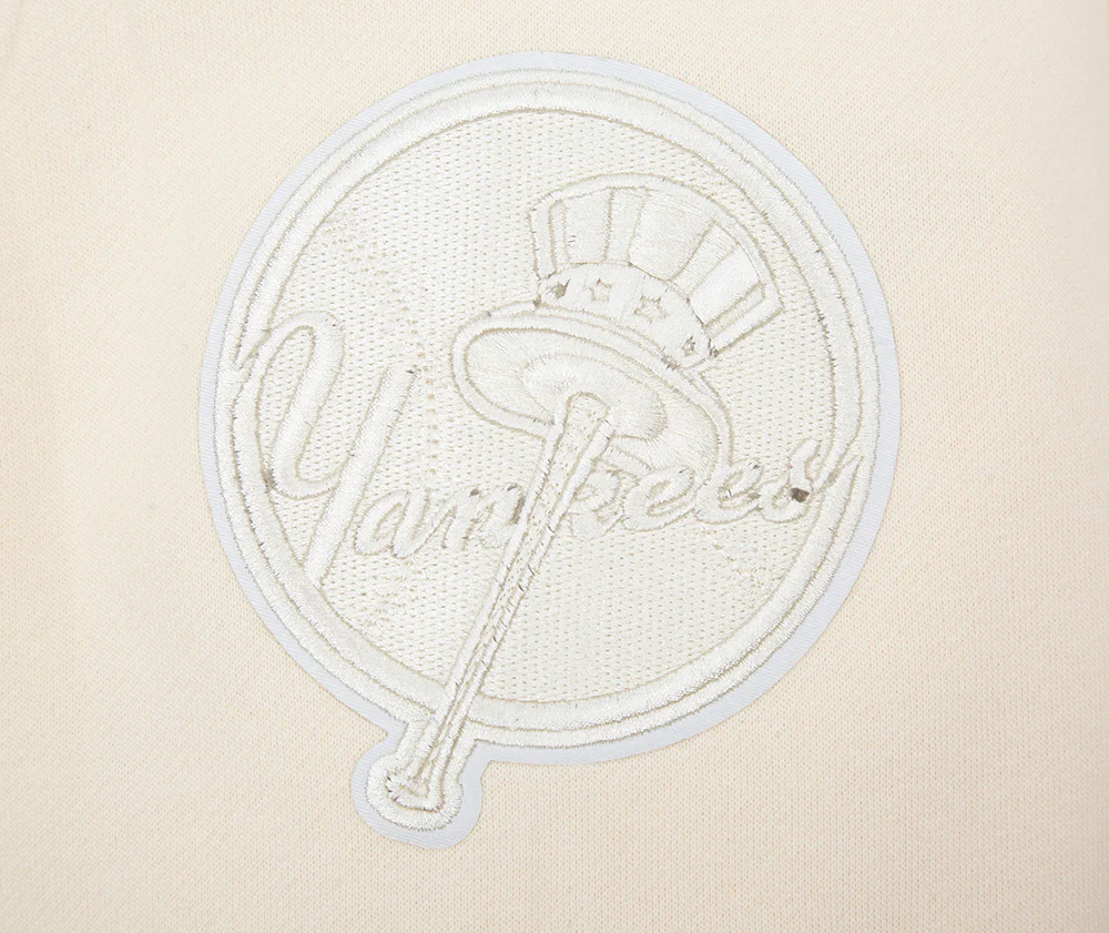 MLB NEW YORK YANKEES NEUTRAL DROP SHOULDER MEN'S PULLOVER HOODIE (EGGSHELL) - Image 14
