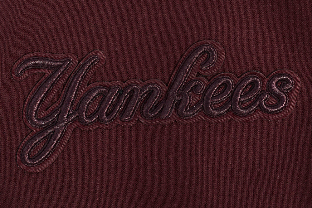 MLB NEW YORK YANKEES NEUTRAL MEN'S DROP SHOULDER PO HOODIE (WINE) - Image 7