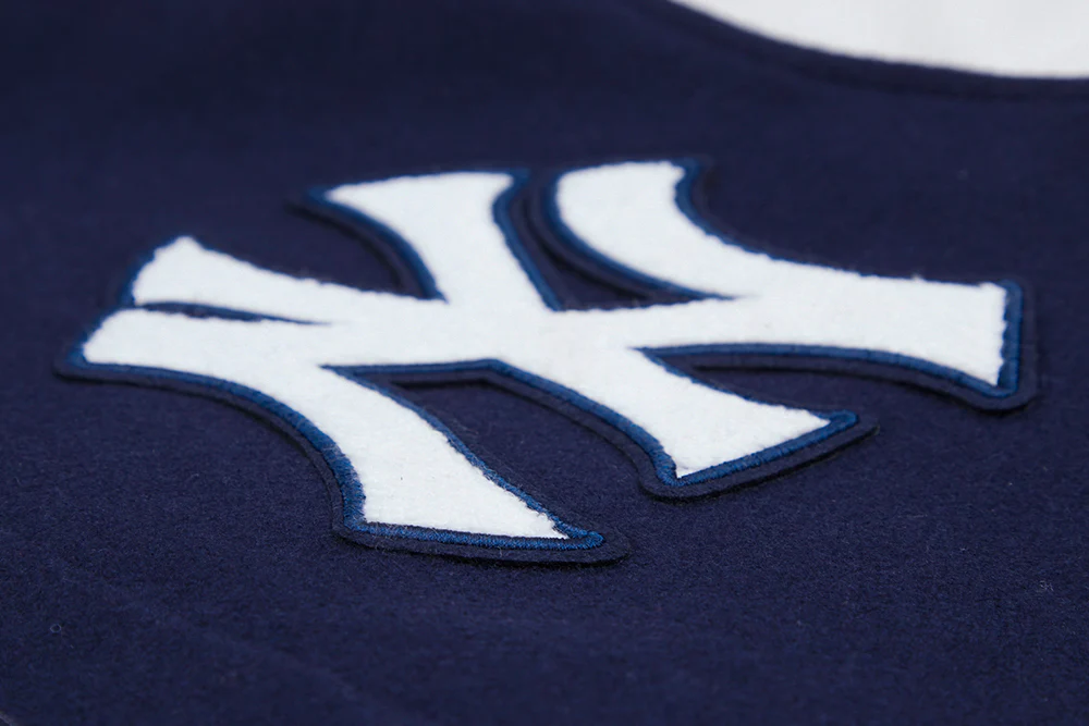 MLB NEW YORK YANKEES SCRIPT TAIL MEN'S RIB WOOL VARSITY JACKET (MIDNIGHT NAVY/WHITE) - Image 8