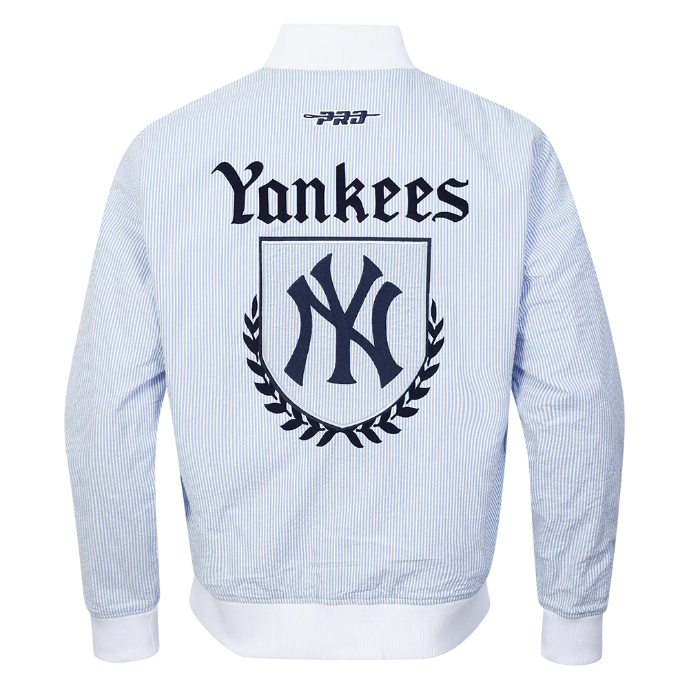 MLB NEW YORK YANKEES COUNTRY CLUB MEN'S SEERSUCKER JACKET (SEERSUCKER BLUE) - Image 5