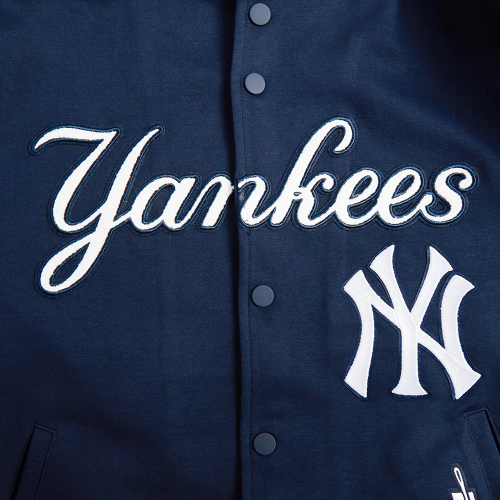 MLB NEW YORK YANKEES CURRENT LOGO PRO GAME DAY MEN'S DOUBLE KNIT JACKET (MIDNIGHT NAVY/WHITE) - Image 5