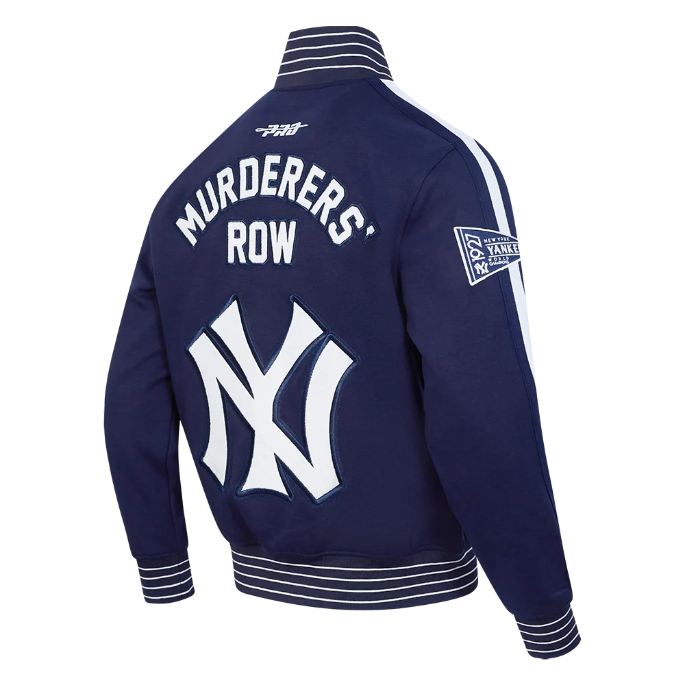 MLB NEW YORK YANKEES COOPERSTOWN LOGO PRO GAME DAY MEN'S DOUBLE KNIT JACKET (MIDNIGHT NAVY/WHITE) - Image 4