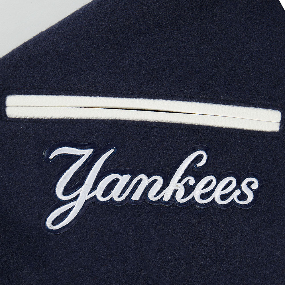 MLB NEW YORK YANKEES SUGAR SKULL MEN'S RIB WOOL VARSITY JACKET (MIDNIGHT NAVY/WHITE) - Image 6